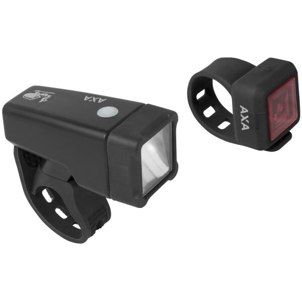 Axa Verlichtingsset Niteline T1 batterij Zwart