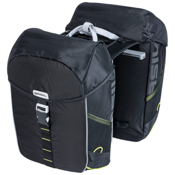 Basil Fietstas Miles 34 Liter MIK Polyester Black Lime