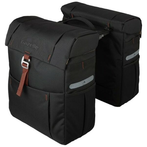 Gazelle 37L Fietstas met Mik drager 31x40x15cm/Bruin Zwart