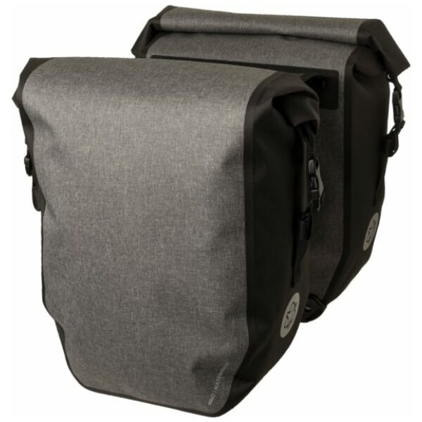 Agu Clean Dubbele fietstas shelter melange 42 liter Grijs