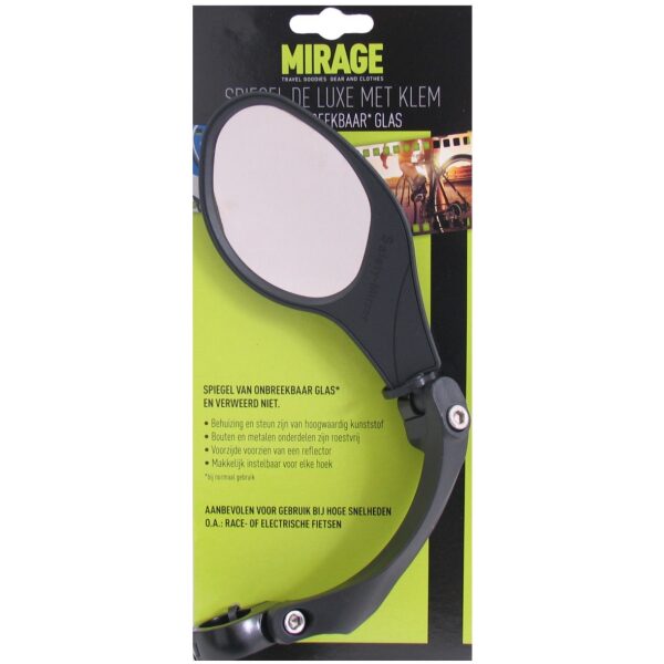 Mirage Spiegel GR multi in- en verstelbaar, draaibaar stuurbevestiging Zwart - Afbeelding 3