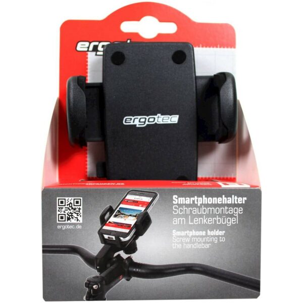 Ergotec Smartphone stuurhouder zw. 56-85 mm Zwart - Afbeelding 2