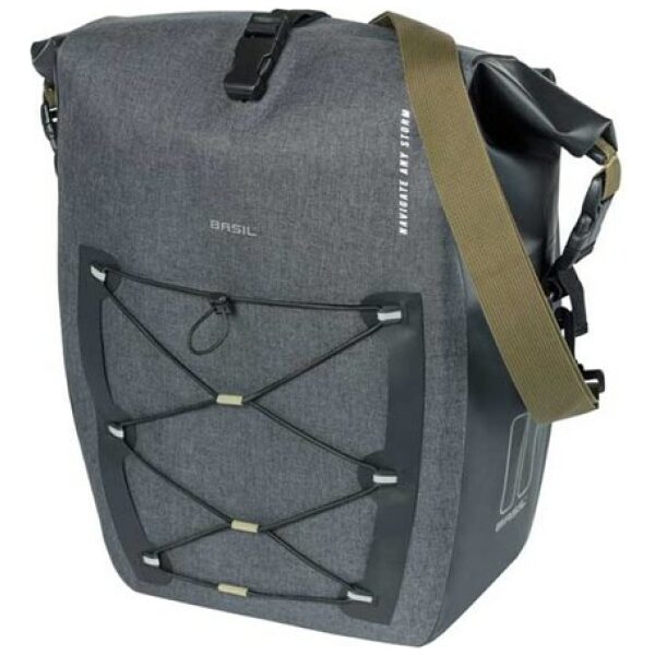 Basil Navigator Storm MIK Side fietstas 25-31L waterproof Zwart