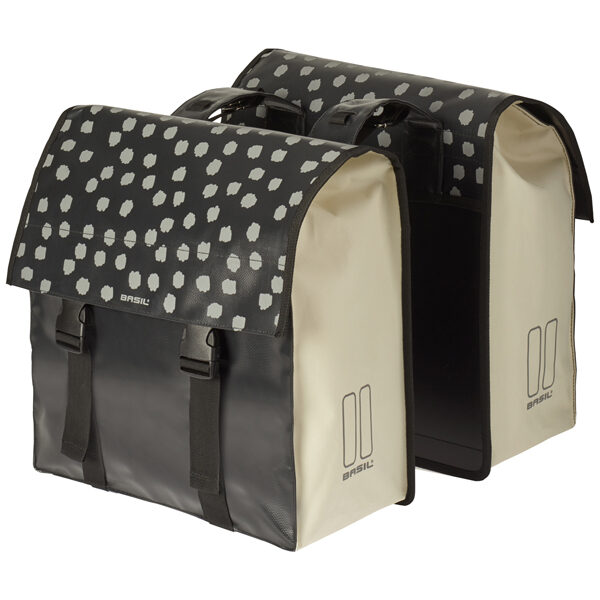 Tas Bas Urban Load Dubbel UB ZW/WI Black Reflective/White