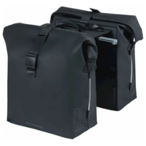 Basil Soho Nordlicht MIK 41 liter met verlichting en waterdicht dubbele fietstas Night Black