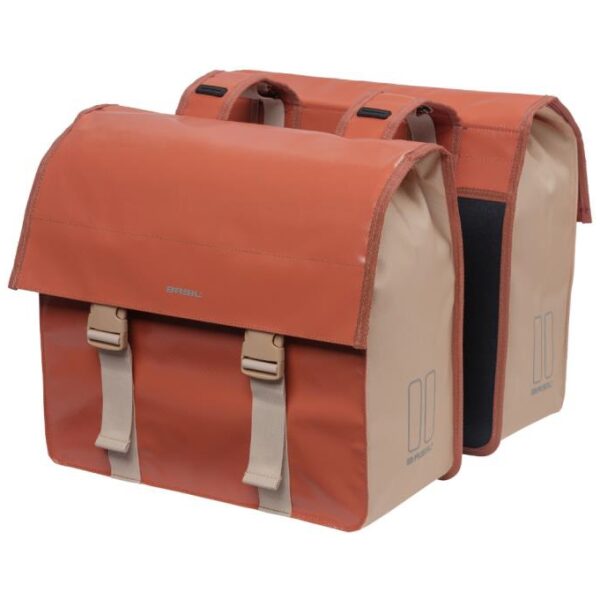 Basil Fietstas dubbel Urban load 48-53 liter (MIK mogelijk) Terra Red/Rose