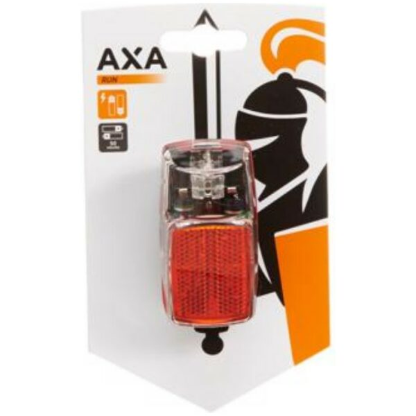 Axa achterlicht run Led batterij voor spatbord Zwart