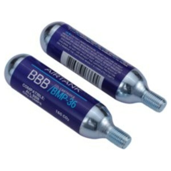 BBB BMP-35 Cartridges Co2 AirTanks (2 x 16G CO2) Zilver