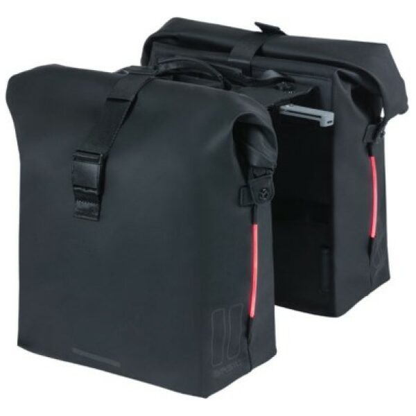 Basil Soho Nordlicht MIK 41 liter met verlichting en waterdicht dubbele fietstas Night Black - Afbeelding 4