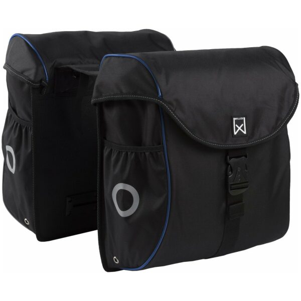 Willex Bagagetas 300 38 liter dubbele fietstas Zwart/Blauw