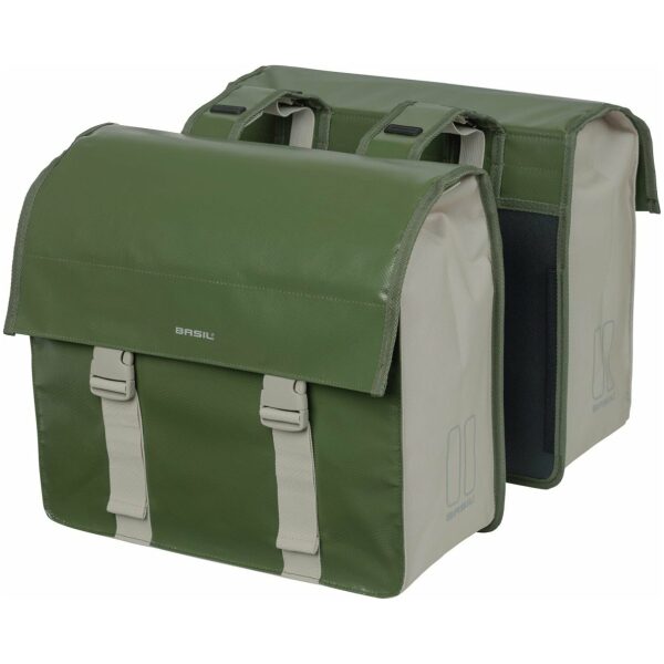 Basil Urban Load dubbele fietstas mosgroen/zand Moss Green/Sand - Afbeelding 3