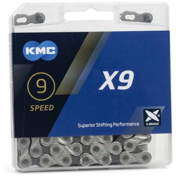 Kmc KETTING 9V 11/128 X9 ZI/GRY Zilver/Grijs