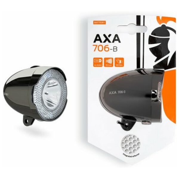 Axa led lamp voorlicht 706 15 lux 4 xa Dark Chrome
