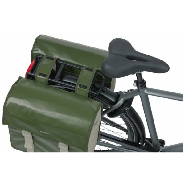 Basil Urban Load dubbele fietstas mosgroen/zand Moss Green/Sand - Afbeelding 7