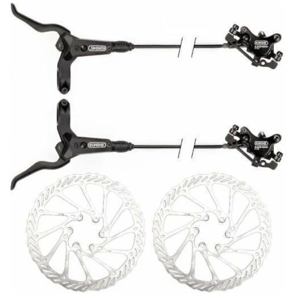 Elvedes hydraulisch remset compleet Zilver|Zwart