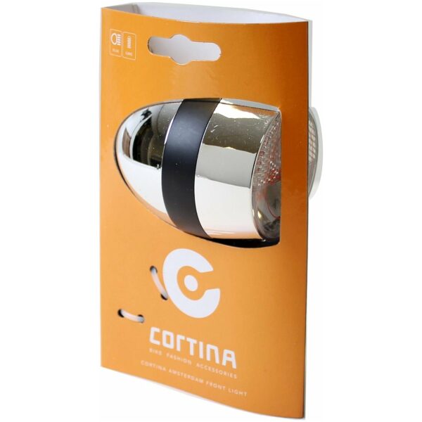 Cortina koplamp Amsterdam E-bike chroom/zwart