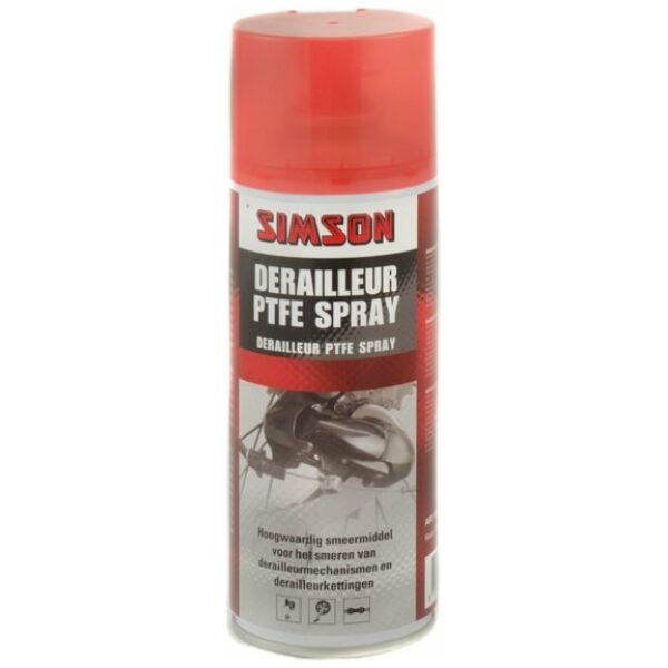Simson smeermiddel ptfe spray 400ml Rood