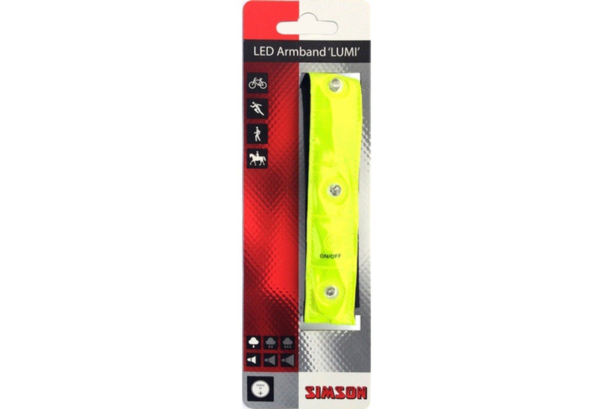 Simson Armband LED Lumi 4 leds met knipper-en standlicht Groen